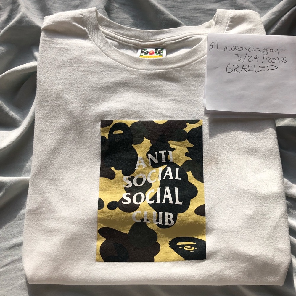 A Bathing Ape x Antisocial Social Club T-shirt